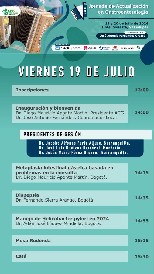 V JORNADA DE ACTUALIZACIÓN EN GASTROENTEROLOGÍA