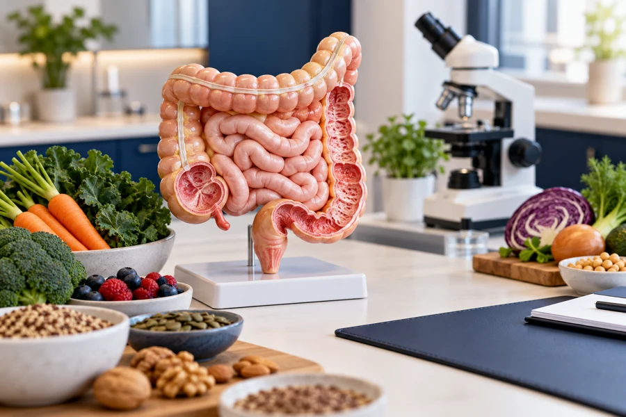 Imagen ilustrativa de salud digestiva y microbiota intestinal